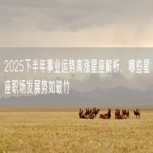 2025下半年事业运势高涨星座解析，哪些星座职场发展势如破竹