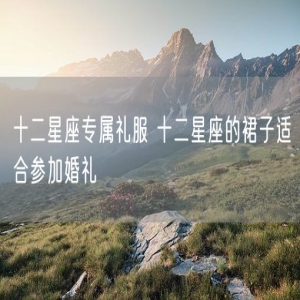 十二星座专属礼服 十二星座的裙子适合参加婚礼
