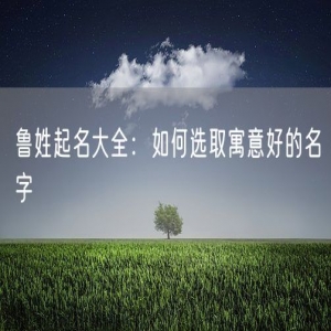 鲁姓起名大全：如何选取寓意好的名字