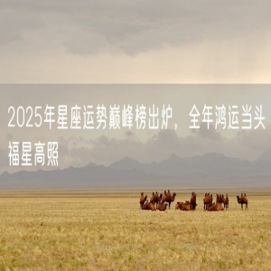 2025年星座运势巅峰榜出炉，全年鸿运当头福星高照