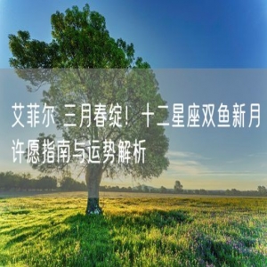 艾菲尔 三月春绽！十二星座双鱼新月许愿指南与运势解析
