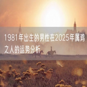 1981年出生的男性在2025年属鸡之人的运势分析