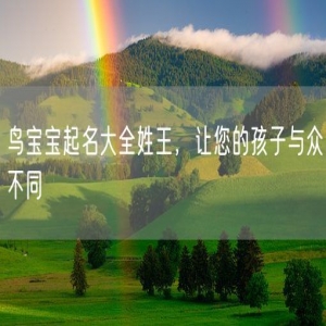 鸟宝宝起名大全姓王，让您的孩子与众不同