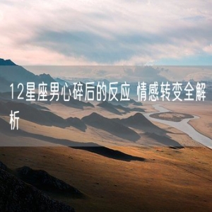 12星座男心碎后的反应 情感转变全解析