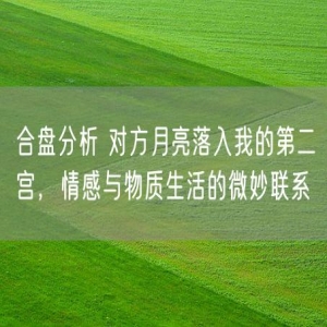 合盘分析 对方月亮落入我的第二宫，情感与物质生活的微妙联系