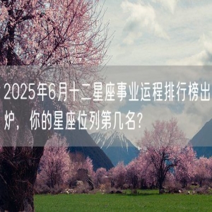 2025年6月十二星座事业运程排行榜出炉，你的星座位列第几名？