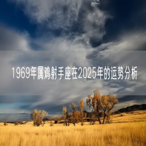 1969年属鸡射手座在2025年的运势分析