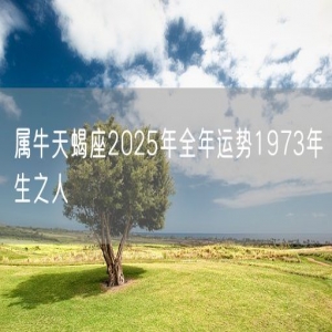 属牛天蝎座2025年全年运势1973年生之人