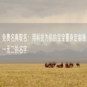 免费名典取名：用科技为你的宝宝量身定制独一无二的名字