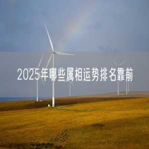 2025年哪些属相运势排名靠前