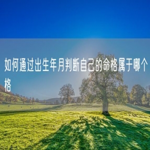 如何通过出生年月判断自己的命格属于哪个格