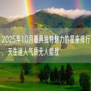 2025年10月最具独特魅力的星座排行，天生迷人气质无人能敌