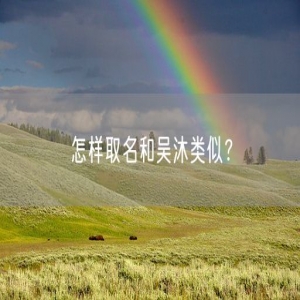 怎样取名和吴沐类似？