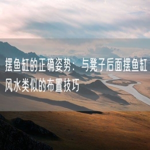 摆鱼缸的正确姿势：与凳子后面摆鱼缸风水类似的布置技巧