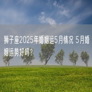 狮子座2025年婚姻运5月情况 5月婚姻运势好吗？