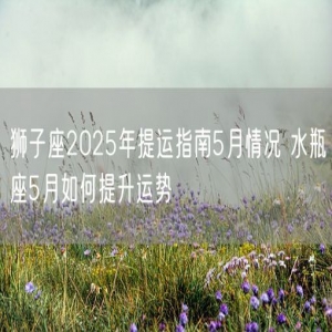 狮子座2025年提运指南5月情况 水瓶座5月如何提升运势