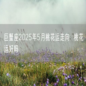 巨蟹座2025年5月桃花运走向  桃花运好吗