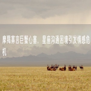 摩羯寡言巨蟹心塞，星座沟通困境引发情感危机