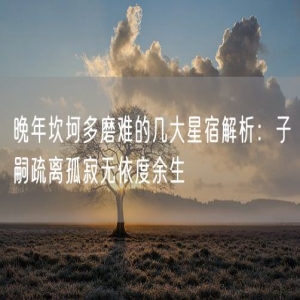 晚年坎坷多磨难的几大星宿解析：子嗣疏离孤寂无依度余生