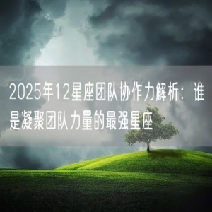 2025年12星座团队协作力解析：谁是凝聚团队力量的最强星座