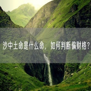 沙中土命是什么命，如何判断偏财格？