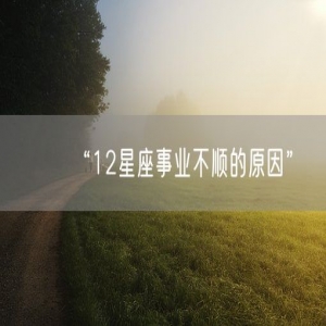 “12星座事业不顺的原因”
