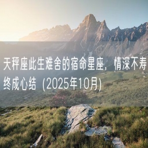 天秤座此生难舍的宿命星座，情深不寿终成心结（2025年10月）