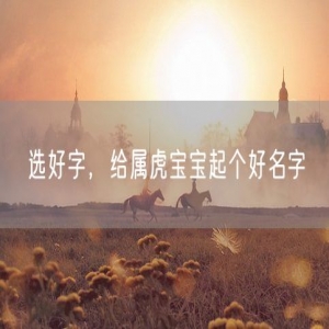 选好字，给属虎宝宝起个好名字