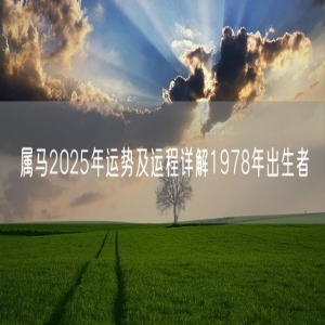 属马2025年运势及运程详解1978年出生者