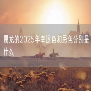 属龙的2025年幸运色和忌色分别是什么