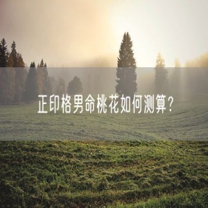 正印格男命桃花如何测算？