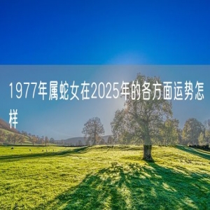 1977年属蛇女在2025年的各方面运势怎样