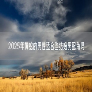 2025年属蛇的男性适合当结婚男配角吗