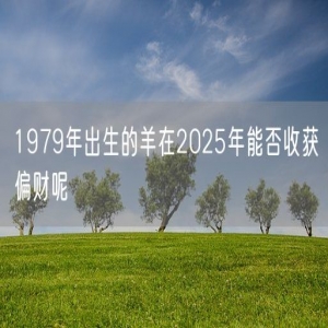 1979年出生的羊在2025年能否收获偏财呢
