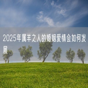 2025年属羊之人的婚姻爱情会如何发展