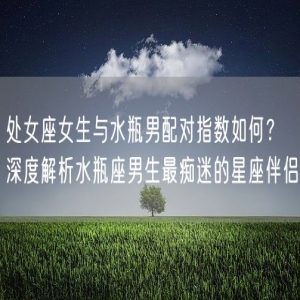 处女座女生与水瓶男配对指数如何？深度解析水瓶座男生最痴迷的星座伴侣