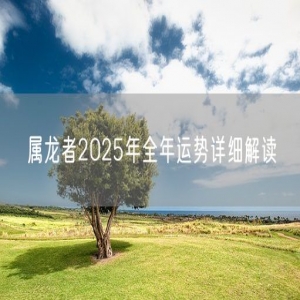 属龙者2025年全年运势详细解读