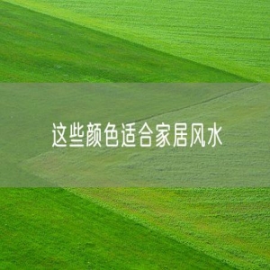 这些颜色适合家居风水