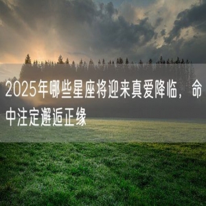 2025年哪些星座将迎来真爱降临，命中注定邂逅正缘