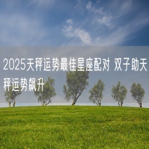 2025天秤运势最佳星座配对 双子助天秤运势飙升