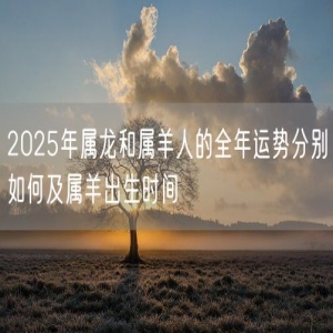 2025年属龙和属羊人的全年运势分别如何及属羊出生时间