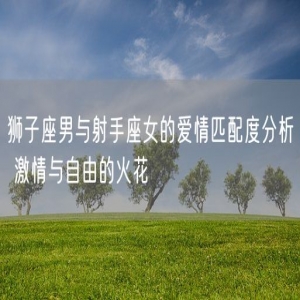 狮子座男与射手座女的爱情匹配度分析 激情与自由的火花