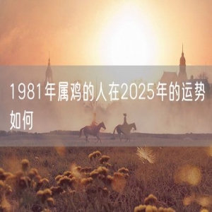 1981年属鸡的人在2025年的运势如何