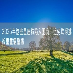 2025年这些星座将陷入困境，运势坎坷挑战重重需警惕