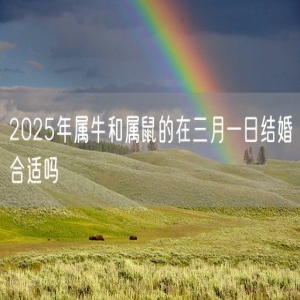2025年属牛和属鼠的在三月一日结婚合适吗