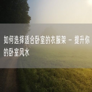 如何选择适合卧室的衣服架 - 提升你的卧室风水
