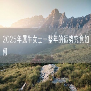 2025年属牛女士一整年的运势究竟如何