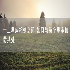 十二星座相处之道 如何与每个星座和谐共处