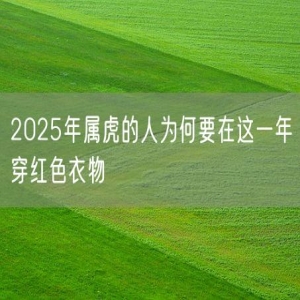 2025年属虎的人为何要在这一年穿红色衣物