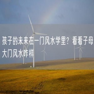 孩子的未来在一门风水学里？看看子母大门风水咋样